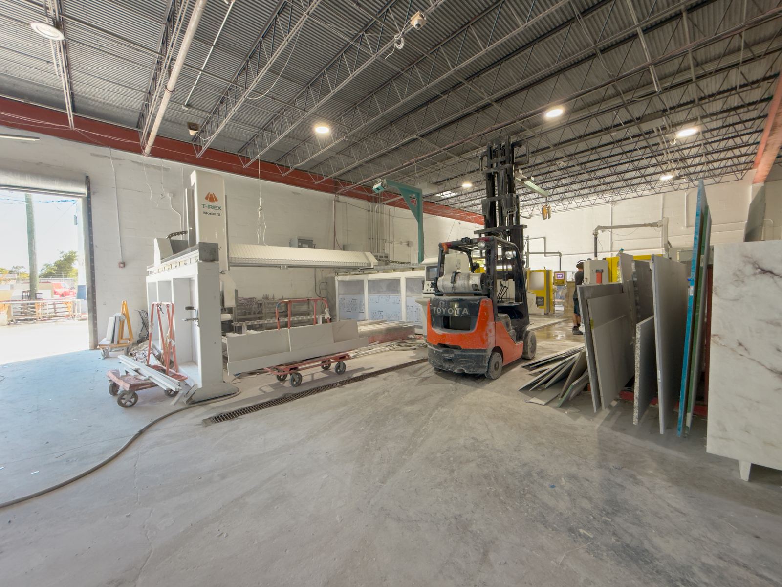 Slab storage racks